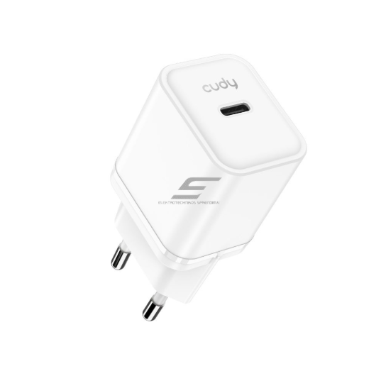 Ścienny szybki ładowarka | USB-C | 20W | 100–240V | szybkie i bezpieczne ładowanie | inteligentne zarządzanie mocą | biały