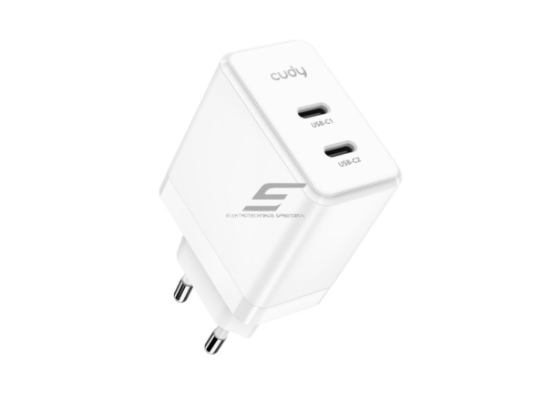 Sieninis greitojo įkrovimo įkroviklis | 2xUSB-C | 40W | 100–240V | greitas ir saugus įkrovimas | išmanus galios valdymas | baltas Sieninis greitojo įkrovimo įkroviklis | 2xUSB-C | 40W | 100–240V | greitas ir saugus įkrovimas | išmanus galios valdymas | baltas
