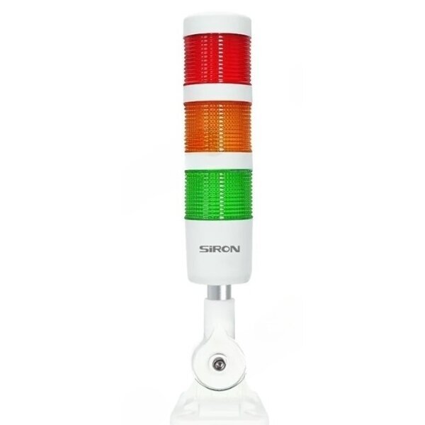 Signalizācijas tornis ar 3 krāsu LED lampu moduļiem (sarkans, dzeltens, zaļš) ar skaņas signālu | 1,2~2W | 24VDC | IP54 | NPN/PNP | balts Signalizācijas tornis ar 3 krāsu LED lampu moduļiem (sarkans, dzeltens, zaļš) ar skaņas signālu | 1,2~2W | 24VDC | IP54 | NPN/PNP | balts