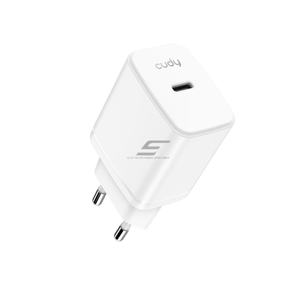 Sienas ātrās uzlādes lādētājs | USB-C | 25W | 100–240V | ātra un droša uzlāde | gudra strāvas vadība | balts Sienas ātrās uzlādes lādētājs | USB-C | 25W | 100–240V | ātra un droša uzlāde | gudra strāvas vadība | balts