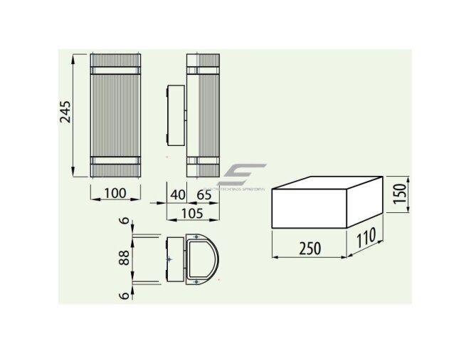 Fasadinis | sieninis lauko šviestuvas | GU10 | 2x50W | IP54 | pilkas | GTV Lighting | SILVA | LD-SILVAGU10D-80 1 Fasadinis | sieninis lauko šviestuvas | GU10 | 2x50W | IP54 | pilkas | GTV Lighting | SILVA | LD-SILVAGU10D-80 1