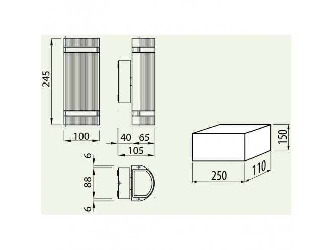 Fasadinis | sieninis lauko šviestuvas | GU10 | 2x50W | IP54 | juodas | GTV Lighting | SILVA | LD-SILVAGU10D-20 1 Fasadinis | sieninis lauko šviestuvas | GU10 | 2x50W | IP54 | juodas | GTV Lighting | SILVA | LD-SILVAGU10D-20 1