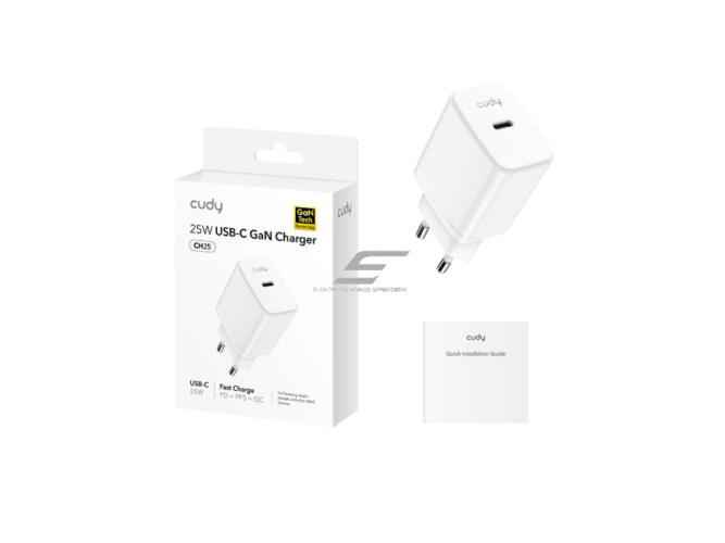 Sieninis greitojo įkrovimo įkroviklis | USB-C | 25W | 100–240V | greitas ir saugus įkrovimas | išmanus galios valdymas | baltas 1 Sieninis greitojo įkrovimo įkroviklis | USB-C | 25W | 100–240V | greitas ir saugus įkrovimas | išmanus galios valdymas | baltas 1