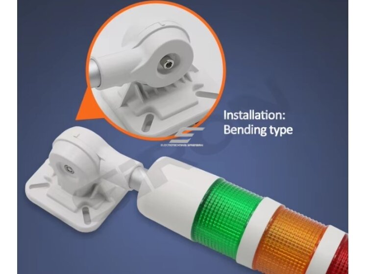 Signalinis bokštelis su 3 spalvų LED lempų moduliais | raudonas+geltonas+žalias | su garsiniu signalu | 1,2~2W | 24VDC | IP54 | NPN/PNP | juodas 2 Signalinis bokštelis su 3 spalvų LED lempų moduliais | raudonas+geltonas+žalias | su garsiniu signalu | 1,2~2W | 24VDC | IP54 | NPN/PNP | juodas 2