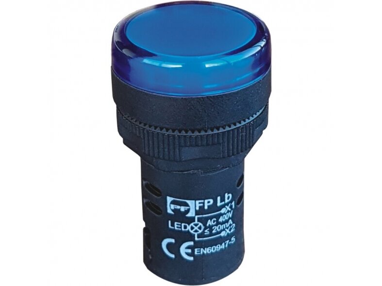 Signalinė | indikacinė LED lemputė | mėlyna | 22mm | 12VAC/DC | IP54 | Promfactor Baltic | FPL012BE | 4779040158229 Signalinė | indikacinė LED lemputė | mėlyna | 22mm | 12VAC/DC | IP54 | Promfactor Baltic | FPL012BE | 4779040158229