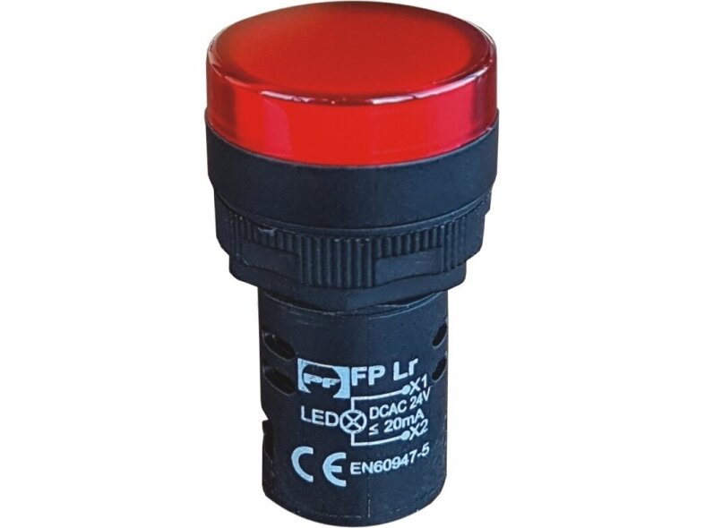 Signalinė | indikacinė LED lemputė | raudona | 22mm | 110VAC/DC | IP54 | Promfactor Baltic | FPL110RD | 4779040155198 Signalinė | indikacinė LED lemputė | raudona | 22mm | 110VAC/DC | IP54 | Promfactor Baltic | FPL110RD | 4779040155198
