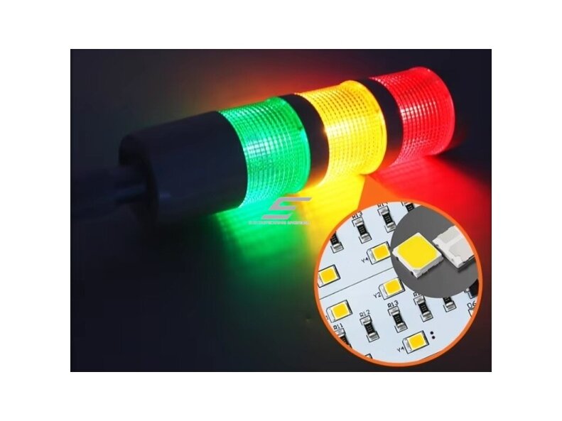 Signalinis bokštelis su 3 spalvų LED lempų moduliais | raudonas+geltonas+žalias | su garsiniu signalu | 1,2~2W | 24VDC | IP54 | NPN/PNP | baltas 1 Signalinis bokštelis su 3 spalvų LED lempų moduliais | raudonas+geltonas+žalias | su garsiniu signalu | 1,2~2W | 24VDC | IP54 | NPN/PNP | baltas 1