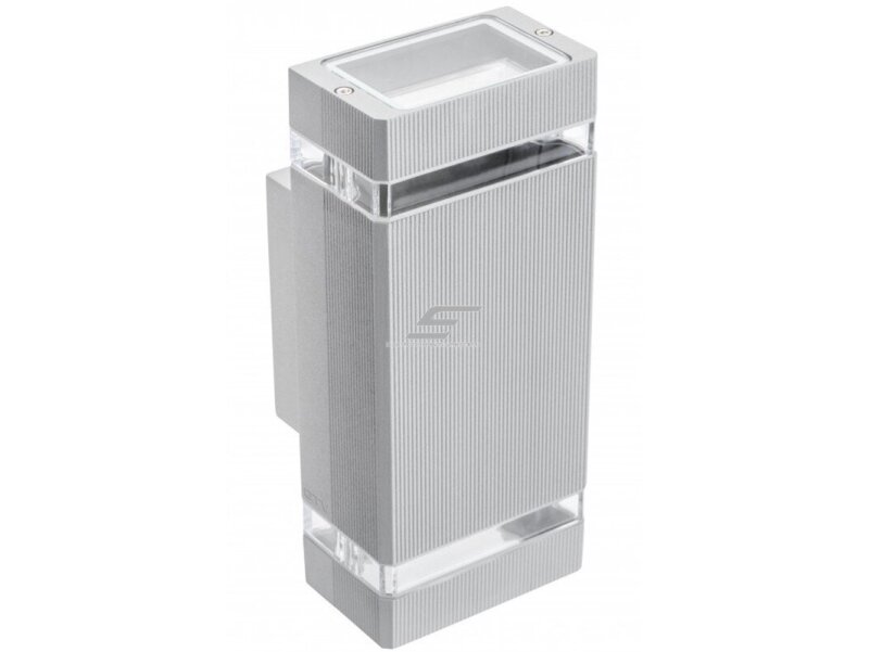 Fasadinis | sieninis lauko šviestuvas | GU10 | 2x50W | IP54 | pilkas | GTV Lighting | NESSA | LD-NESSAGU10D-80