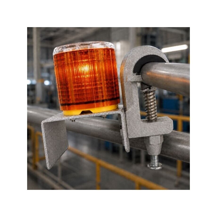 Warning Flashing LED Beacon | Integrated Solar Panel | Orange | 3.7VDC | 1000mA | 170x160x90mm | Clamp Mount | IP65 2 Warning Flashing LED Beacon | Integrated Solar Panel | Orange | 3.7VDC | 1000mA | 170x160x90mm | Clamp Mount | IP65 2