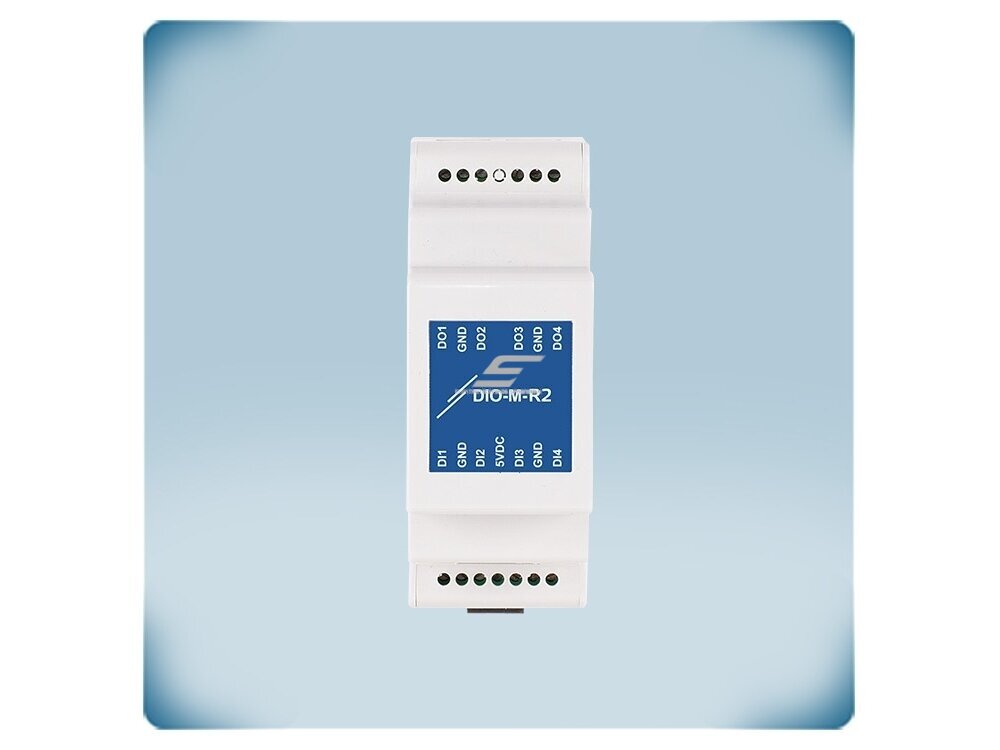 Skaitmeninių įėjimų/išėjimų modulis | Modbus RTU | 4DI + 2 relės 2A | 24VDC PoM | DIN bėgelis | IP30 | Sentera Controls | DIO-M-R2
