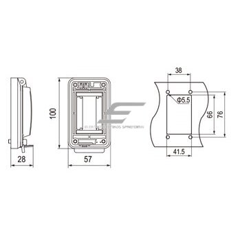 Transparent protective cover for electrical distribution boxes | 2 modules | 100x57x28mm | IP67 1 Transparent protective cover for electrical distribution boxes | 2 modules | 100x57x28mm | IP67 1