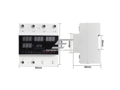 Modulinė | skaitmeninė įtampos kontrolės | apsaugos relė | iš 380V į 230V | 3P | 63A | DIN Modulinė | skaitmeninė įtampos kontrolės | apsaugos relė | iš 380V į 230V | 3P | 63A | DIN