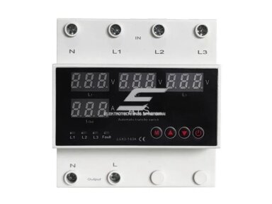 Modulinė | skaitmeninė įtampos kontrolės | apsaugos relė | iš 380V į 230V | 3P | 63A | DIN Modulinė | skaitmeninė įtampos kontrolės | apsaugos relė | iš 380V į 230V | 3P | 63A | DIN