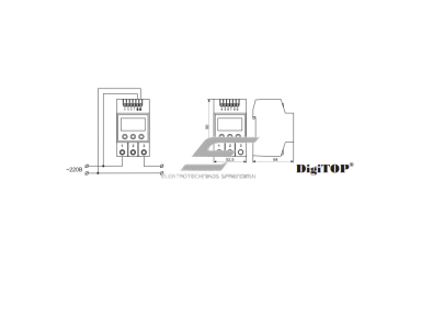Modulinis | skaitmeninis ampermetras | 1F | 1-63A | DIN | DigiTOP | AM-2 Modulinis | skaitmeninis ampermetras | 1F | 1-63A | DIN | DigiTOP | AM-2