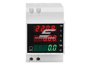 Modulinis | skaitmeninis kintamosios AC elektros energijos voltmetras | ampermetras | 80-300VAC | 0-100A | DIN Modulinis | skaitmeninis kintamosios AC elektros energijos voltmetras | ampermetras | 80-300VAC | 0-100A | DIN