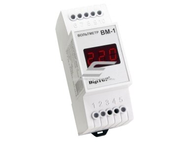 Modulinis | skaitmeninis voltmetras | 1F | 50-400V | DIN | DigiTOP | VM-1 Modulinis | skaitmeninis voltmetras | 1F | 50-400V | DIN | DigiTOP | VM-1