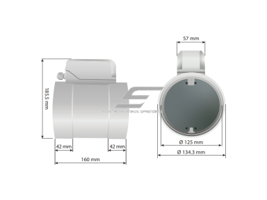Uždarymo sklendė su pavara | apvaliam ortakiui | plastikinė | D160 mm | 0-10 m/s | 24 VDC Uždarymo sklendė su pavara | apvaliam ortakiui | plastikinė | D160 mm | 0-10 m/s | 24 VDC