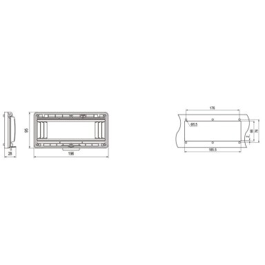 Transparent protective cover for electrical distribution boxes | 10 modules | 196x95x28mm | IP67 Transparent protective cover for electrical distribution boxes | 10 modules | 196x95x28mm | IP67