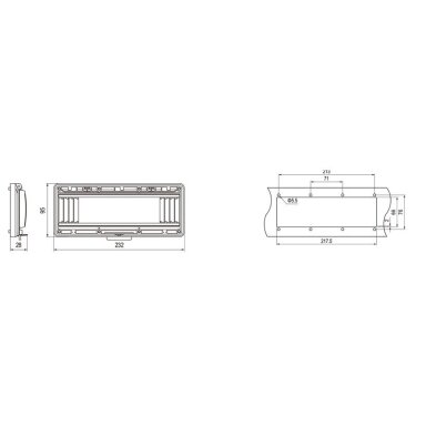 Transparent protective cover for electrical distribution boxes | 12 modules | 232x95x28mm | IP67 Transparent protective cover for electrical distribution boxes | 12 modules | 232x95x28mm | IP67