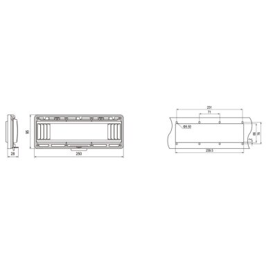 Transparent protective cover for electrical distribution boxes | 13 modules | 250x95x28mm | IP67 Transparent protective cover for electrical distribution boxes | 13 modules | 250x95x28mm | IP67