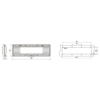 Transparent protective cover for electrical distribution boxes | 16 modules | 304x95x28mm | IP67 Transparent protective cover for electrical distribution boxes | 16 modules | 304x95x28mm | IP67