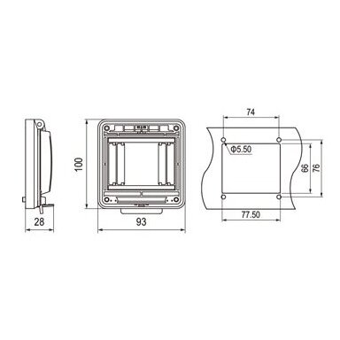 Transparent protective cover for electrical distribution boxes | 4 modules | 100x93x28mm | IP67 Transparent protective cover for electrical distribution boxes | 4 modules | 100x93x28mm | IP67