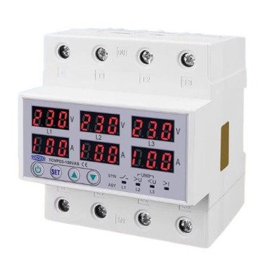 Modulārs | Digitālā sprieguma kontrole | Aizsardzība | Fāzu secības nelīdzsvarotības relejs | 3F | 1-63A | 230-300V | DIN | Tomzn Modulārs | Digitālā sprieguma kontrole | Aizsardzība | Fāzu secības nelīdzsvarotības relejs | 3F | 1-63A | 230-300V | DIN | Tomzn