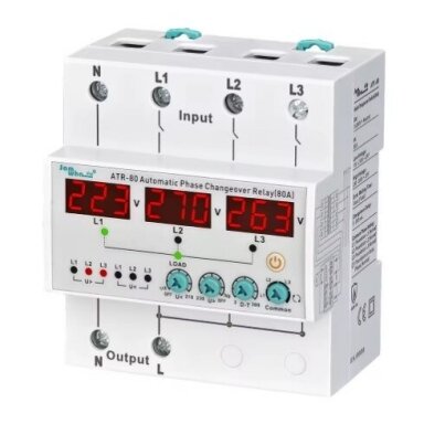 Modulārais automātiskais fāžu pārslēgšanas relejs 3F | 63A | 3x380V | DIN Modulārais automātiskais fāžu pārslēgšanas relejs 3F | 63A | 3x380V | DIN