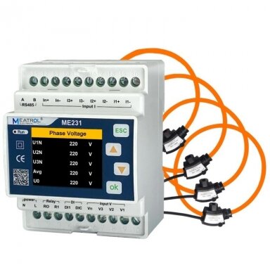Smart | Digital Power Network Analyzer with Current Transformers CT | 300A | 3-Phase | 230V | Modbus-RTU | Wi-FI Smart | Digital Power Network Analyzer with Current Transformers CT | 300A | 3-Phase | 230V | Modbus-RTU | Wi-FI