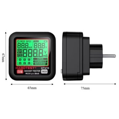 Digital Electrical Socket Tester | 30-260VAC Digital Electrical Socket Tester | 30-260VAC