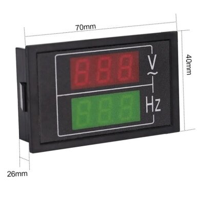 Digitālais maiņstrāvas elektrības | sprieguma | frekvences mērītājs | 10-100Hz | 100-300VAC