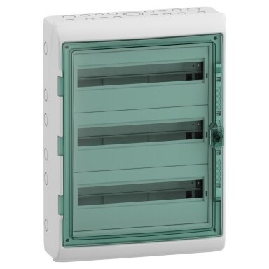 Elektro sadales | modulārais sadalnes skapis | kaste | sadalne | 54 moduļi (3x18) | 610x448x160mm | caurspīdīgas durvis | hermētisks | virsapmetuma | plastmasas | IP65 | Schneider Electric | Kaedra | 13986 Elektro sadales | modulārais sadalnes skapis | kaste | sadalne | 54 moduļi (3x18) | 610x448x160mm | caurspīdīgas durvis | hermētisks | virsapmetuma | plastmasas | IP65 | Schneider Electric | Kaedra | 13986