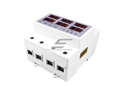 Modulinė | skaitmeninė įtampos kontrolės | apsaugos | fazių sekos disbalanso relė | 3F | 1-63A | 230-300V | DIN | Tomzn 1