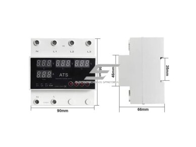 Modulinė | skaitmeninė įtampos kontrolės | apsaugos relė | iš 380V į 230V | 3P | 63A | DIN 1 Modulinė | skaitmeninė įtampos kontrolės | apsaugos relė | iš 380V į 230V | 3P | 63A | DIN 1