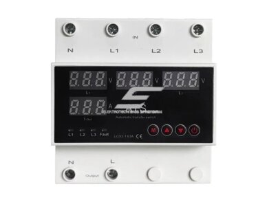 Modulinė | skaitmeninė įtampos kontrolės | apsaugos relė | iš 380V į 230V | 3P | 63A | DIN Modulinė | skaitmeninė įtampos kontrolės | apsaugos relė | iš 380V į 230V | 3P | 63A | DIN