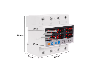 Modulinė įtampos kontrolės relė | skaitmeninė | 3 fazių | 63A | 220V | DIN | viršįtampio | įtampos kritimo | srovės apsauga | TAXNELE 1 Modulinė įtampos kontrolės relė | skaitmeninė | 3 fazių | 63A | 220V | DIN | viršįtampio | įtampos kritimo | srovės apsauga | TAXNELE 1