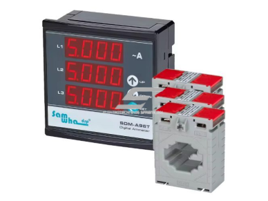 Trifazis skaitmeninis ampermetras | panelinis | 3 fazių srovės matuoklis 3-in-1 | ±1% | LED ekranas | 96x96 mm | 220V AC Trifazis skaitmeninis ampermetras | panelinis | 3 fazių srovės matuoklis 3-in-1 | ±1% | LED ekranas | 96x96 mm | 220V AC
