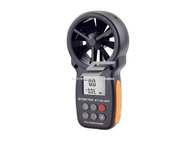 Skaitmeninis vėjo greičio matuoklis | anemometras | oro srauto | temperatūros | drėgmės jutiklis | daviklis | 0-30m/s | nešiojamas | Bluetooth