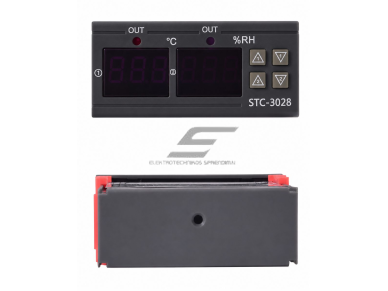 Skaitmeninis temperatūros ir drėgmės valdiklis | Dual termostatas + higrostatas | -50…+99°C | 10A | DC 12V | LED | IP43 2