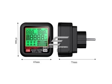 Skaitmeninis elektros kištukinio lizdo testeris | 30-260VAC 1 Skaitmeninis elektros kištukinio lizdo testeris | 30-260VAC 1