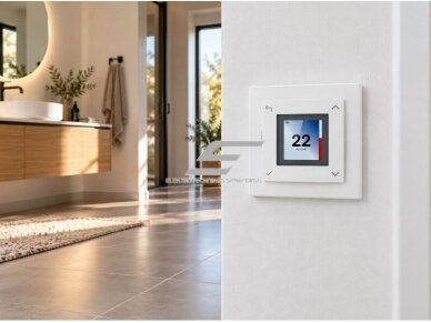 Išmanus skaitmeninis grindų šildymo termostatas | temperatūros reguliatorius su jutikliu | 16A | 230VAC | +5...+35°C | IP21 | baltas | Wi-Fi | ADAX | AFWT 3 WHITE 2