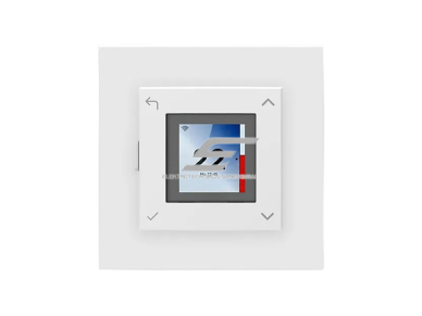 Išmanus skaitmeninis grindų šildymo termostatas | temperatūros reguliatorius su jutikliu | 16A | 230VAC | +5...+35°C | IP21 | baltas | Wi-Fi | Glamox Heating | GFWT 3 WHITE