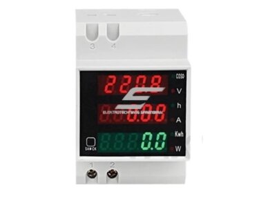 Modulinis | skaitmeninis kintamosios AC elektros energijos voltmetras | ampermetras | 80-300VAC | 0-100A | DIN Modulinis | skaitmeninis kintamosios AC elektros energijos voltmetras | ampermetras | 80-300VAC | 0-100A | DIN