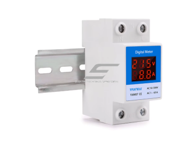 Modulinis | skaitmeninis elektros energijos voltmetras | ampermetras | 2P | 50-500VAC | 1-100A | DIN 2 Modulinis | skaitmeninis elektros energijos voltmetras | ampermetras | 2P | 50-500VAC | 1-100A | DIN 2