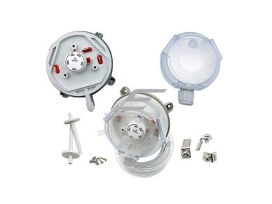Skirtuminio | diferencialinio slėgio relė | 60–600Pa | 1,5A (0,4A) | 250V | IP54 2