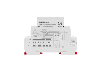 Elektroninė impulsinė laiko relė | elektros grandinių valdymui ir apsaugai | 16 A | AC / DC12-240V | su atminties funkcija | DIN bėgelis | GRM8 1 Elektroninė impulsinė laiko relė | elektros grandinių valdymui ir apsaugai | 16 A | AC / DC12-240V | su atminties funkcija | DIN bėgelis | GRM8 1