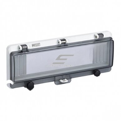 Transparent protective cover for electrical distribution boxes | 13 modules | 250x95x28mm | IP67 Transparent protective cover for electrical distribution boxes | 13 modules | 250x95x28mm | IP67