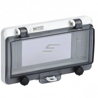 Transparent protective cover for electrical distribution boxes | 8 modules | 160x95x28mm | IP67
