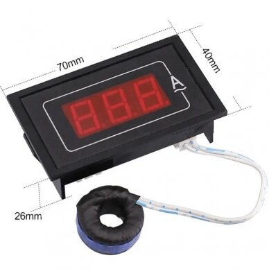 Digitālais maiņstrāvas ampermetrs | 0-60A 1 Digitālais maiņstrāvas ampermetrs | 0-60A 1