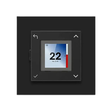 Viedais digitālais grīdas apsildes termostats | temperatūras regulators ar sensoru | 16A | 230VAC | +5...+35°C | IP21 | melns | Wi-Fi | Glamox Heating | GFWT 3 BLACK Viedais digitālais grīdas apsildes termostats | temperatūras regulators ar sensoru | 16A | 230VAC | +5...+35°C | IP21 | melns | Wi-Fi | Glamox Heating | GFWT 3 BLACK